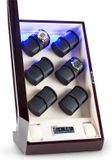 Klarstein Klingenthal Horlogeopwinder, voor 14 horloges, Touch-bediening, Rechts-links-loop, Vitrine, LED-verlichting, bruin
