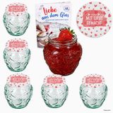 MamboCat 6-delige set jamfles 580ml FRUTTA VASO met fruit-relief + TO82 deksel
