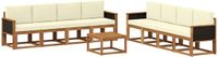 vidaXL - Acacia Hout Loungeset - 8 Zitplekken - Natuurlijk en Crème