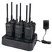 Talkie-walkie 16 canaux Talkie-walkie longue portée puissant 2600 mAh Noir 6 pièces