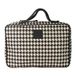 TENDER LOVE + CARRY Ultieme collectie reistassen - Stijlvolle en functionele organizers voor elke reis, Beige en zwart, L, Pied-de-poule