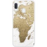 Samsung Bedrukt siliconen hoesje compatibel met Galaxy A20e Map Europe Afrique