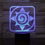 Wolobox Blizzard LED-lamp Hearthstone logo changement de couleur USB veilleuse et décoration