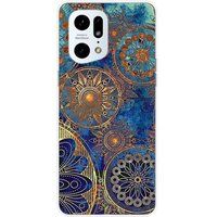 Oppo Siliconen hoesje compatibel met Oppo Find X5 Pro Mandala blauw