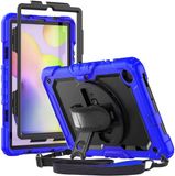 Selected by GSMpunt.nl Samsung Galaxy Tab S6 Lite Hoes met ingebouwde Screenprotector, Handriem en Schouderriem - Blauw