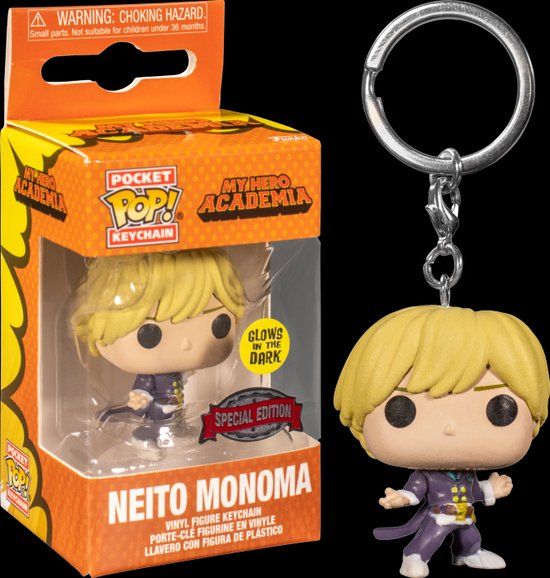 Funko Neito Monoma Funko Pocket Pop! Keychain My Hero Academia - Glows in the dark - Special Edition