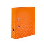 HERMA Ordner A4, kleur oranje, set, 5 stuks, 7 cm breed, kinderringmap met patroon, effen ordner met glanzende afwerking en binnenprint voor jongens en meisjes