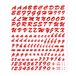 Quattroerre 1233 Set letterstickers, rood