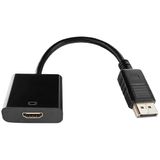 glowster Hoogwaardige DisplayPort (M) naar HDMI (H) adapter, ondersteunt audio en video, ideaal voor het aansluiten van apparaten op beeldschermen en televisie.
