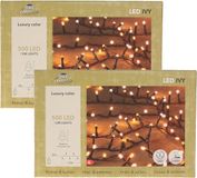 Anna's Collection Guirlande lumineuse LED Ivy - 500 leds - 1200 cm - blanc chaud - variateur