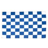 AZ FLAG Blauw en wit geblokt 250x150 cm Polyester 100D 2 Ringen Vlag