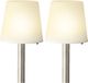 Lumineo Prikspot solar tuinlamp - Set van 2x stuks - warm wit licht - 33 cm