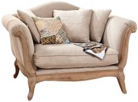 LOBERON Fauteuil Sumerset antiekbruin/linnen
