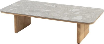 4 Seasons Outdoor Lucas Terrazzo Salontafel Teak - 120x60x30 cm