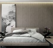 Marburg Behang in houtlook, grijs, akoestische panelen, 3D-effect, vliesbehang, woonkamer, slaapkamer, 10,05 x 0,53 m, Made in Germany