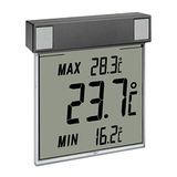 TFA Dostmann Digitale vensterthermometer, 30.1025.10, antraciet