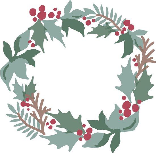 Sizzix Layered Stencils Holly Wreath 4pcs