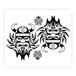 4R Quattroerre.it 1092 Vichingo-stickerset voor autowagens, Scania, rechts en links, zwart, 50 x 35 cm