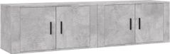 vidaXL TV-wandkast, 2 stuks, betonkleur, 80x34,5x40 cm
