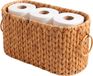 Relaxdays Porte-rouleau de papier toilette - Jacinthe d'eau - Marron clair
