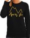 Bellatio Decorations Apres ski sweater dames - Apres ski - bergen - zwart - glitter goud - wintersport L