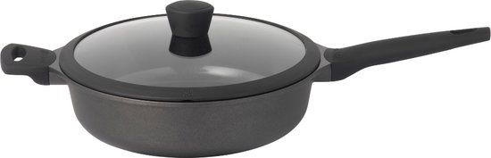 Sola Ceramic deluxe Hapjespan - Ø 28 cm - Zwart - Inclusief deksel