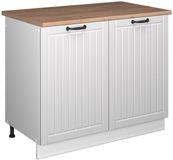 Vicco Wastafelkast Fame-Line, Wit Landhuis/Wit, 100 cm