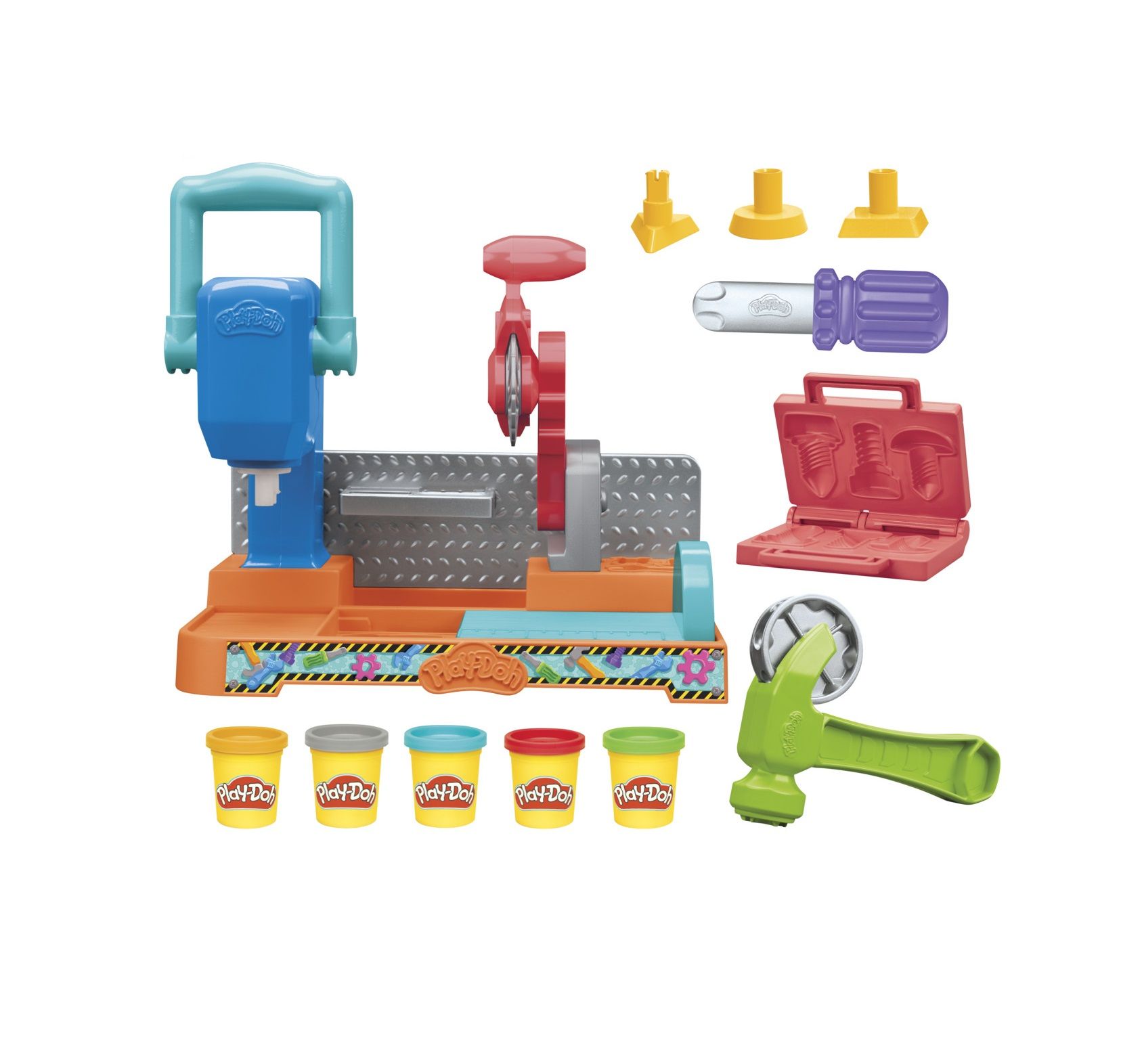 Play-Doh Stempelen en Zagen Speelset - Werkbank Speelgoed - 3+ Jaar