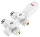 Multiblock Multiblock-verwarmingsventiel met thermostaat, voor hoek- of doorvoermontage, aansluiting G1/2, Blanc