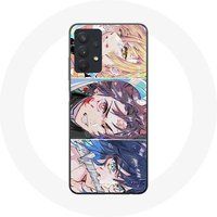 Maniacase Etui voor Samsung Galaxy A32 5G Tanjiro Inosuke en Zenitsu Demon Slayer Kimetsu no Yaiba Manga