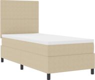 vidaXL Boxspring Bed Lichtgrijs en Wit 80 x 200 cm Corduroy Stof