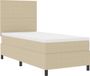 vidaXL Boxspring Bed Lichtgrijs en Wit 80 x 200 cm Corduroy Stof