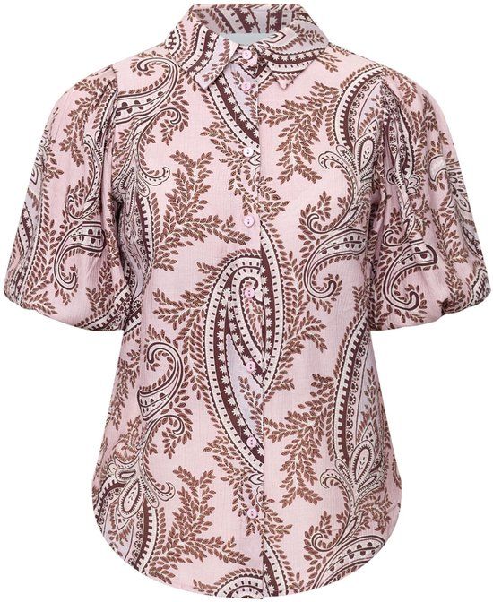 SISTERS POINT Ella-Sh85 - Dames blouse - Mauve Paisley - Maat XS