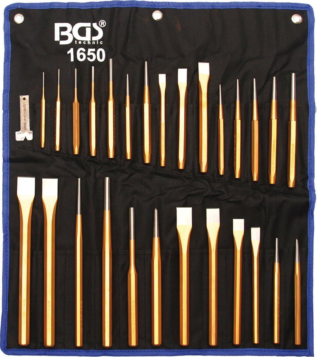 Bgs Beitel - doorslag en drevel set - Extra groot - XXL - BGS1650