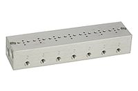 RIEGLER 106656-1099.07 rijen basisplaat 7-voudig, M5 voor mini-magneetventielen 15 mm, 1 stuk