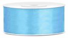 Partydeco Cadeaulint - Lichtblauw - 2,5 cm x 25 meter - Satijn