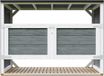 Timbela M982A-CAVERN STEEL - LP SmartSide Kliko ombouw - 3x240L - met deuren - container ombouw hout