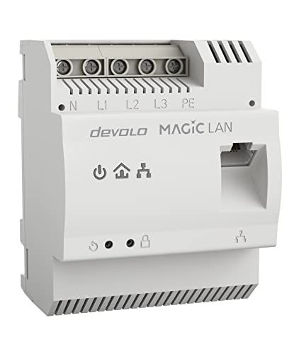 Devolo Magic 2 LAN DINrail: Powerline DINrail adapter voor optimale verdeling van internet via de stroomleiding in het hele huis, high-speed internet uit de verdeelkast, G.hn-technologie, 2400 mbit/s, wit