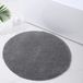 Tapis de bain rond antidérapant lavable 90 cm - Tapis de bain en microfibre douce, à poils longs et absorbant l'eau