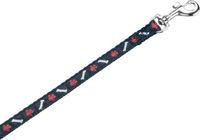 Nobby puppy looplijn met print zwart 120 cm