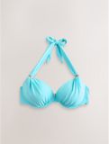 Next Dames Vormgevende Bikinihaltertop met Vulling en Beugels - Aqua Blue