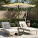 VidaXL Parasol rectangulaire 2,7 x 2,7 m polyester jaune et blanc