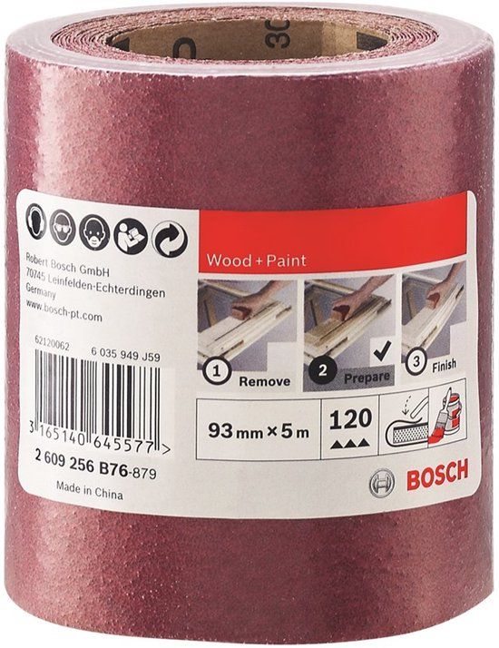 Bosch Schuurrol Hout 93 mm x 5 m - Korrel 120