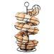 QUTREY Black Metal Egg Skelter, Spiraal Ontwerp Ei Dispenser Rack Houder met Opbergmand voor Aanrecht, Keuken, 2 rails voor med ei