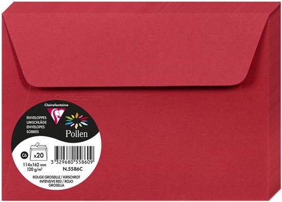 Clairefontaine Stuifmeel Enveloppen C6 Lavendelblauw 11.4x16.2cm (20 stuks)