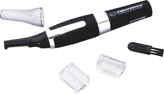 Esperanza 3-in-1 Neustrimmer en Oortrimmer + Wenkbrauwen Trimmer voor Mannen en Vrouwen met LED Lampje