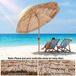 StarTech Tropische parasol met strooien uiterlijk - Tuin- en strandparasol - Diameter 200 cm - 30° kantelbaar - 8 lichtgewicht, gedeeltelijk te splitsen metalen spijlen - Geel