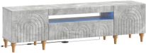 vidaXL LED tv-meubel ALKMAAR 153 x 35 x 43 cm Betongrijs Bewerkt hout
