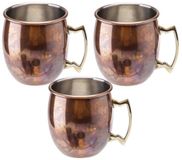 Cosy & Trendy Cocktailglas - 3x - Moskow Mule - antiek look koper - 450 ml