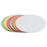FRANKEN moderne kaarten ovaal / UMZ 1119 04 11x19cm geel 130 g / m² Inh.500 250 Stuk gesorteerde kleuren